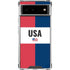 American Flag Color Block Google Pixel 6 Clear Case